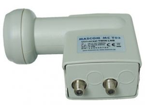 Mascom MC-T02HD Satelitní konvertor  twin