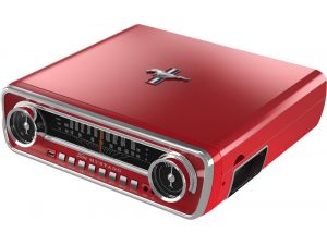 ION Mustang LP Red Stylový gramofon s reproduktory