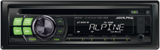 Alpine CDE-120R  CD/MP3/USB aut,