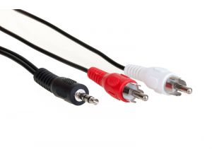 AQ KAM012 audio kabel jack 3,5 - 2x CINCH - 1,2m