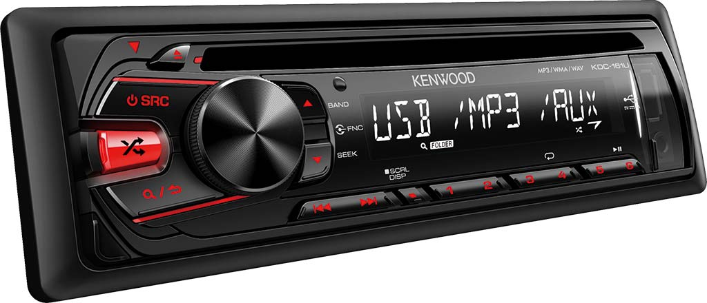 Kenwood KDC-161URY 1-DIN autorádio s FM/CD/USB/AUX