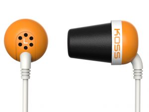 Koss THE PLUG přenosná sluchátka s doživotní zárukou - oranžová