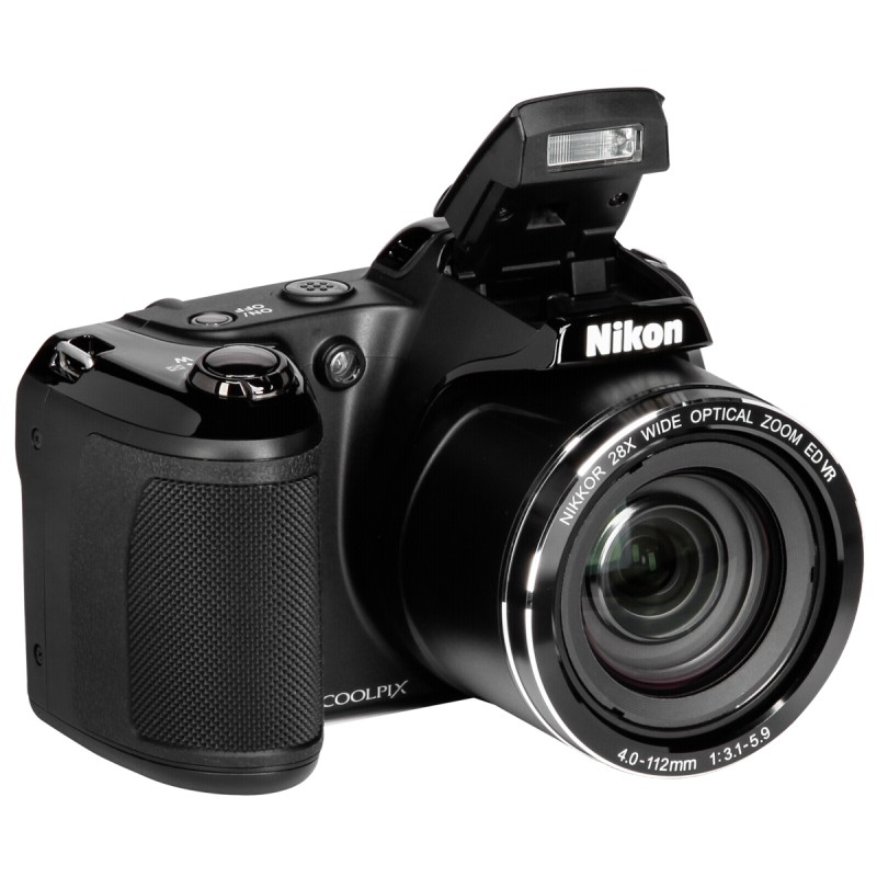 Nikon Coolpix L340 Kit digitální fotoaparát s SD 8GB a pouzdrem - černý