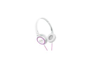 Pioneer SE-MJ512 přenosná uzavřená sluchátka - růžovo-bílá