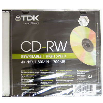TDK CD-RW 700MB 4x-12x