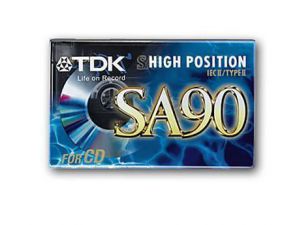 TDK SA90 90 min audiokazeta, chrom,