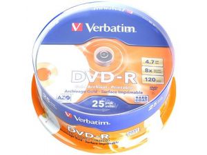 Verbatim DVD-R 8x, Archival Grade Photo Printable