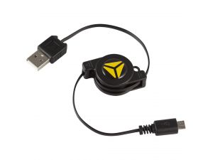 Yenkee YCU100R kabel USB micro USB svinovací 0,75 m - černý